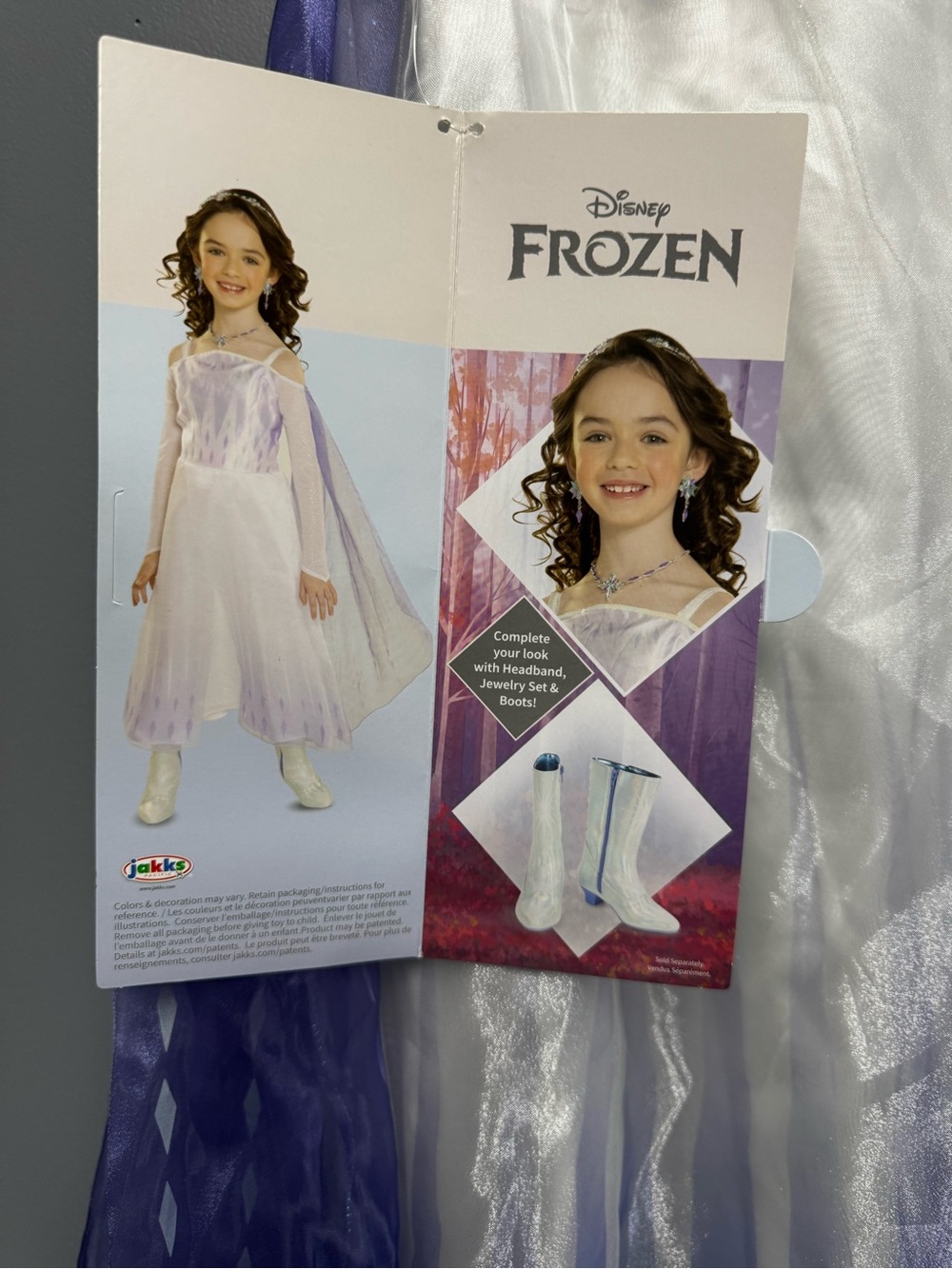 Disney Girls' Iridescent White and Purple Elsa Costume Dress size 7-8 - Picture 6 of 13